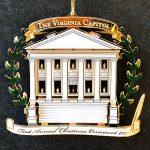 The First Annual Ornament, introduced in 2012, features the Jefferson-designed Capitol.