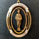The fifth in the series of ornaments for 2016 was a commemorative tribute to Thomas Jefferson, "Architect of Liberty".