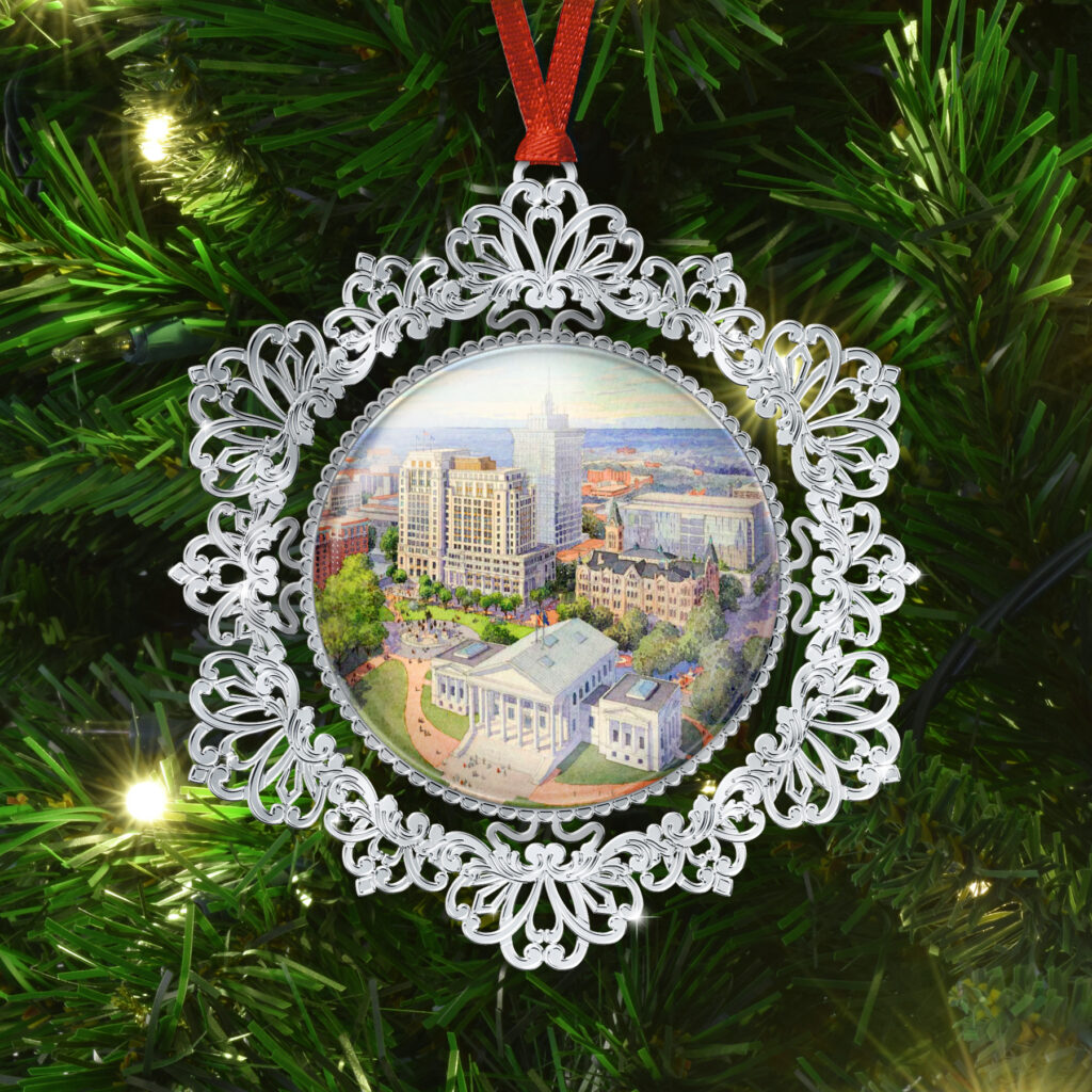 The 2023 Capitol Ornament, General Assembly Building – Limited Edition, left (front)